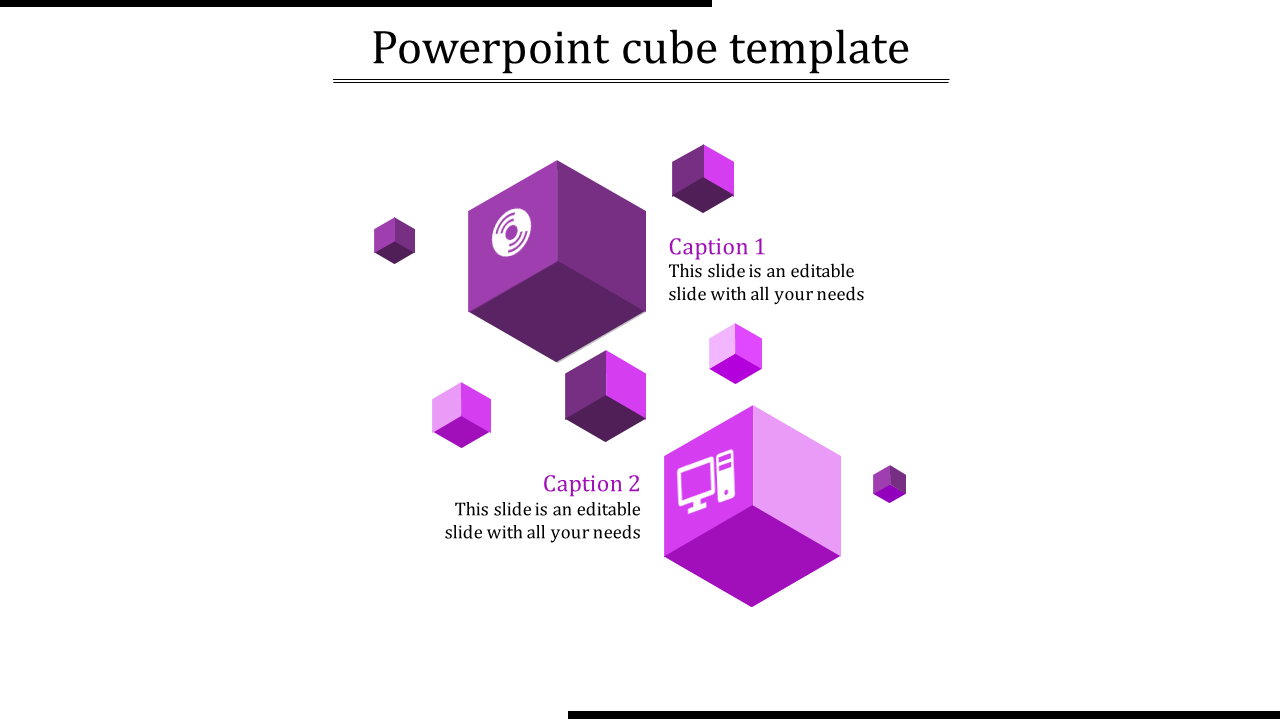 powerpoint cube template-powerpoint cube template-2-purple